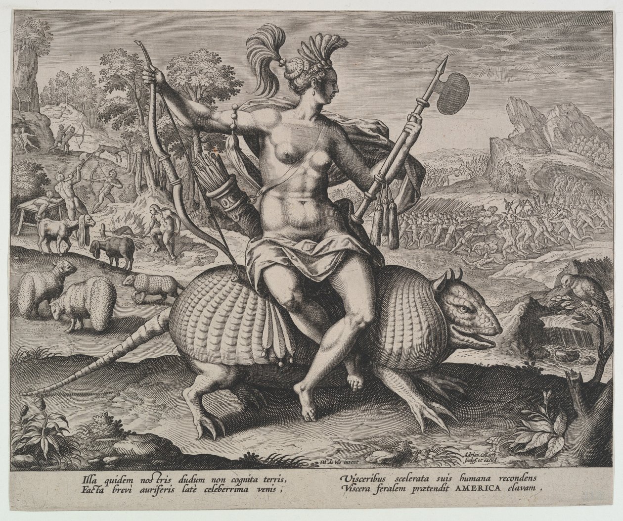 America, from the Four Continents by Adriaen Collaert