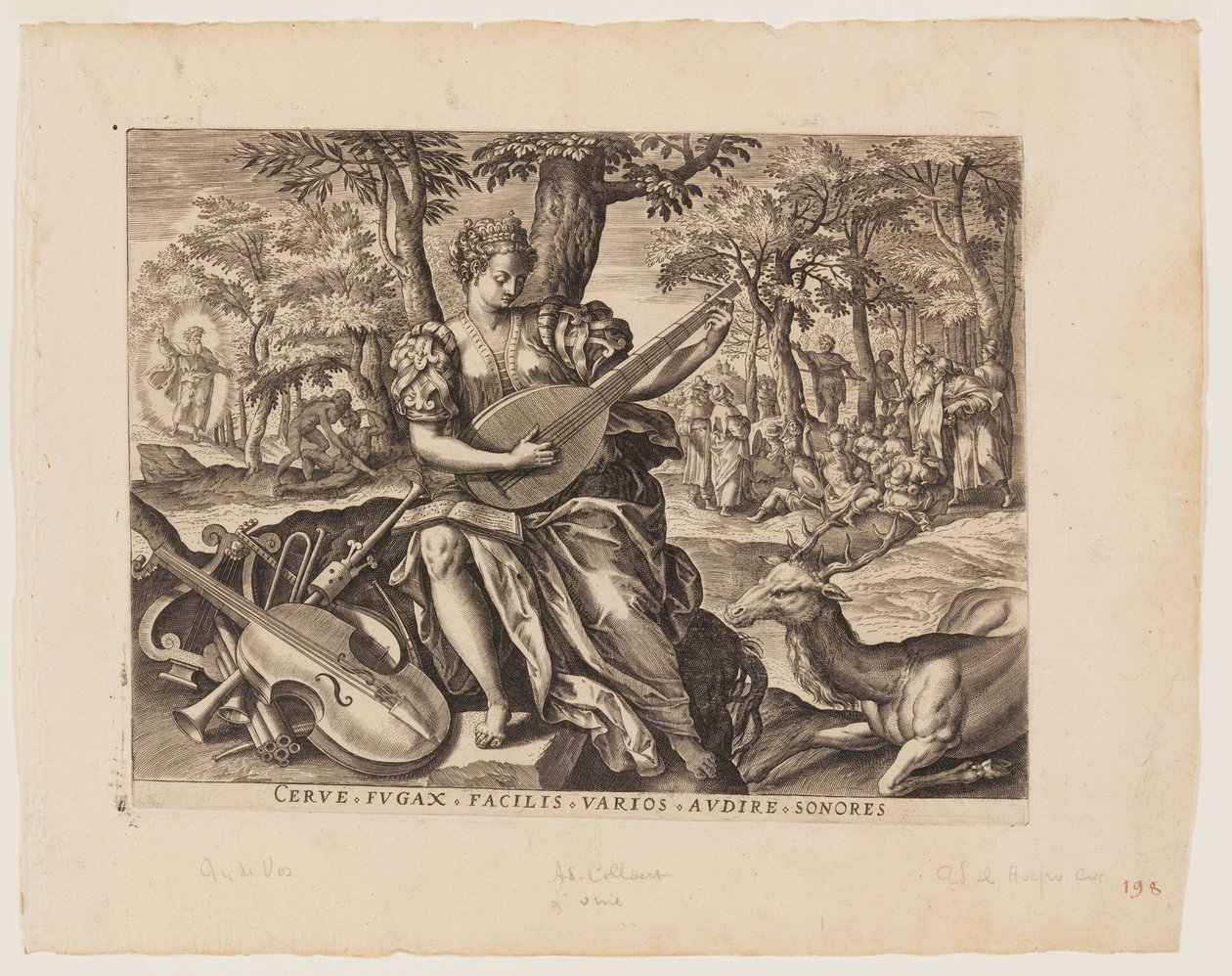 Hearing, from The Five Senses by Adriaen Collaert