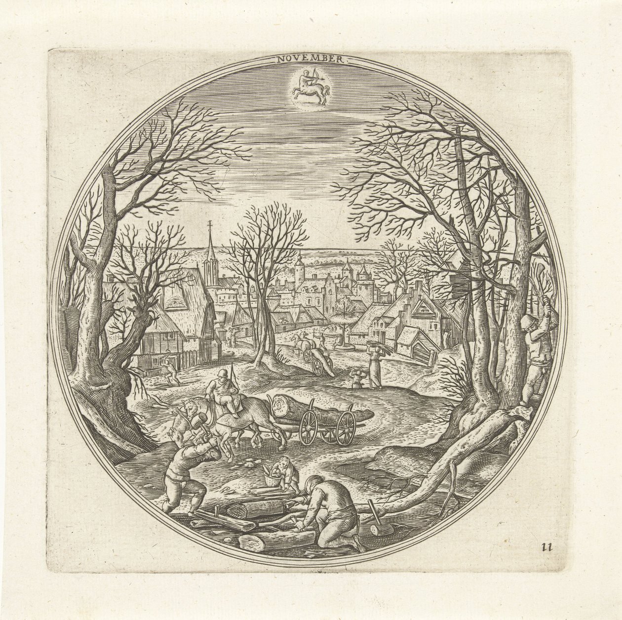 November (The Twelve Months) by Adriaen Collaert