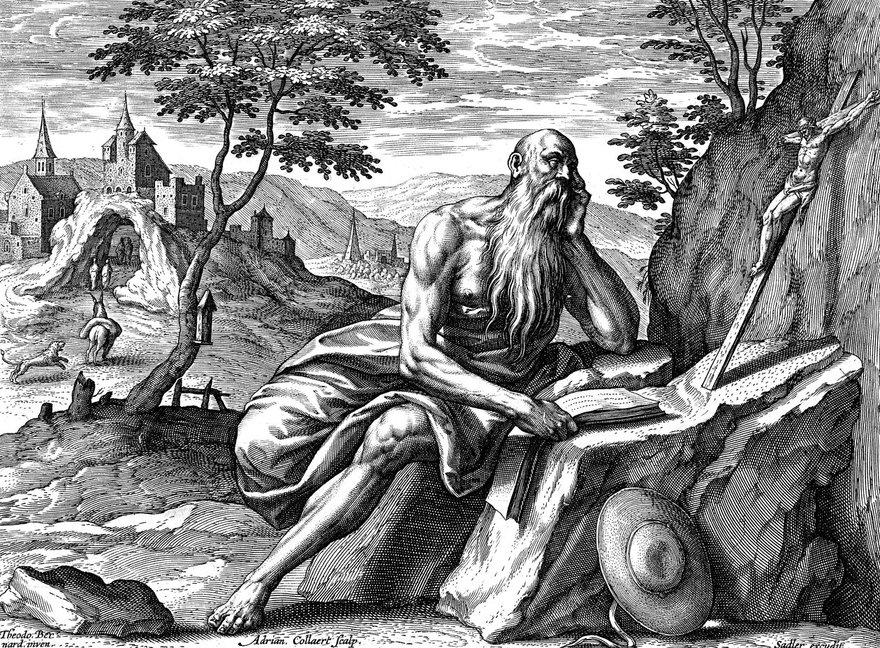 St Jerome by Adriaen Collaert