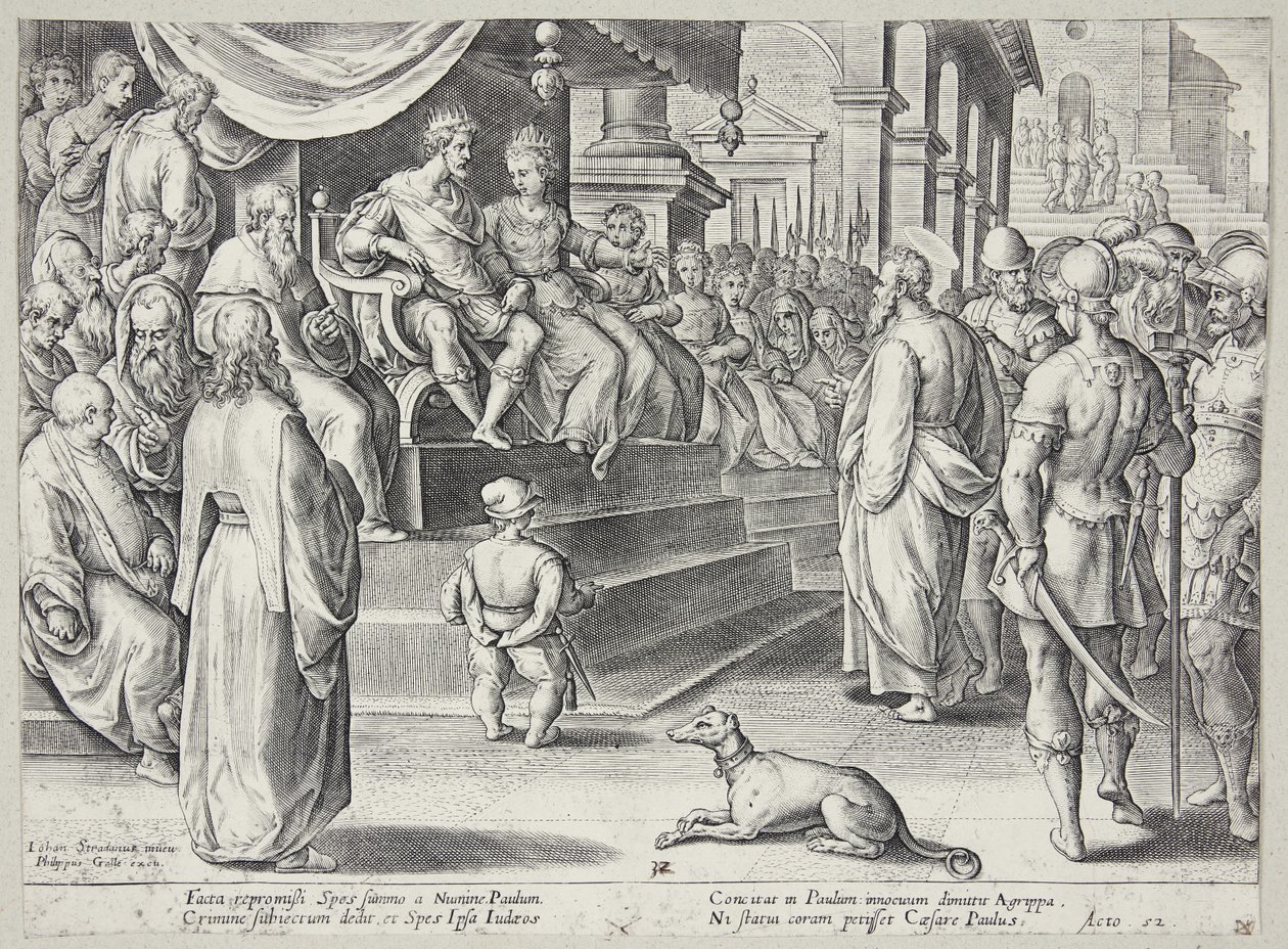 St. Paul Before Festus and Agrippa by Adriaen Collaert