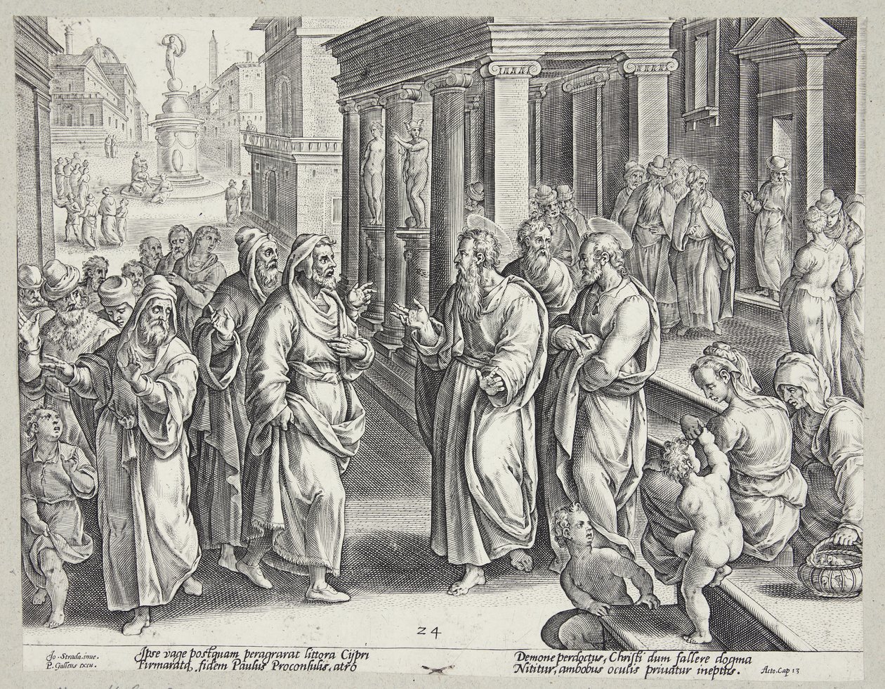 The Blinding of Elymas by Adriaen Collaert