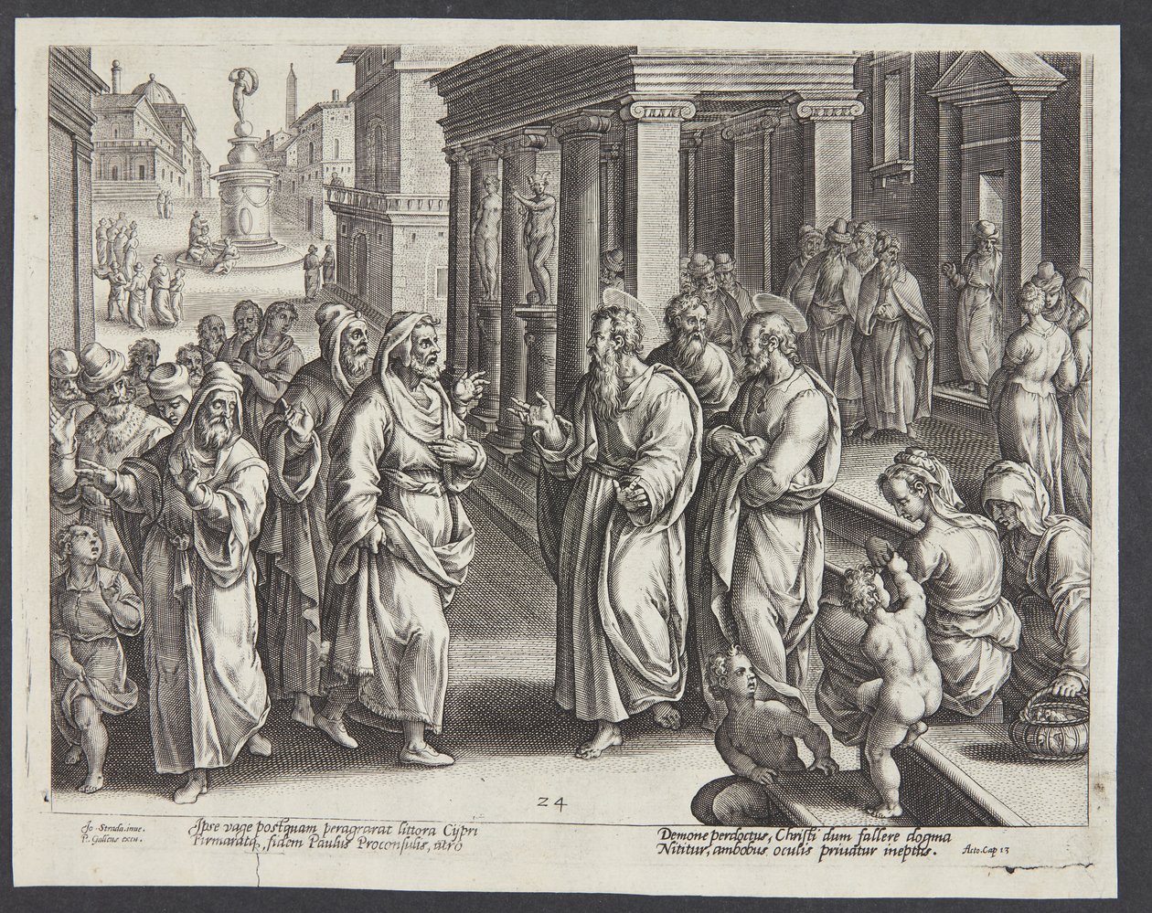 The Blinding of Elymas by Adriaen Collaert