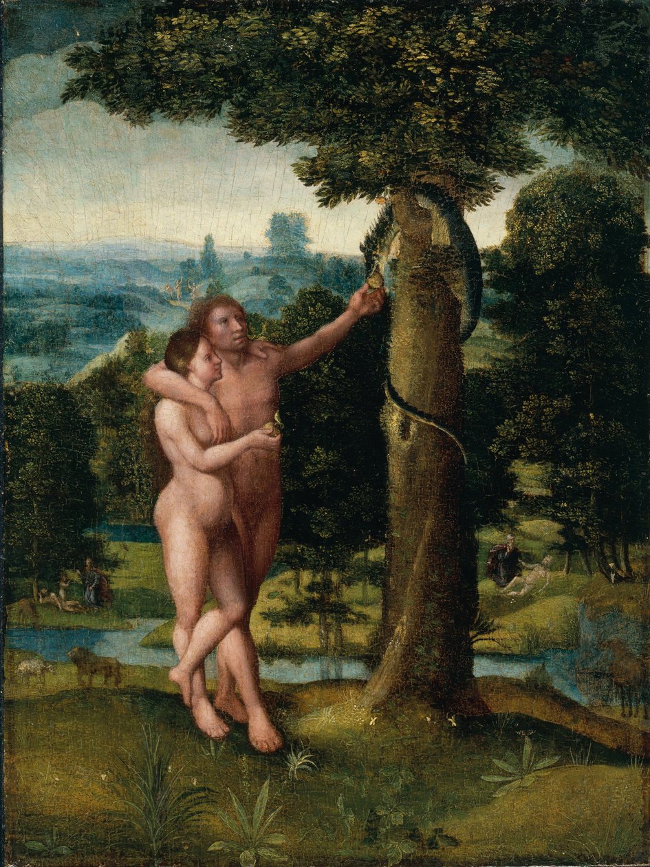 Adam and Eve by Adriaen Isenbrandt