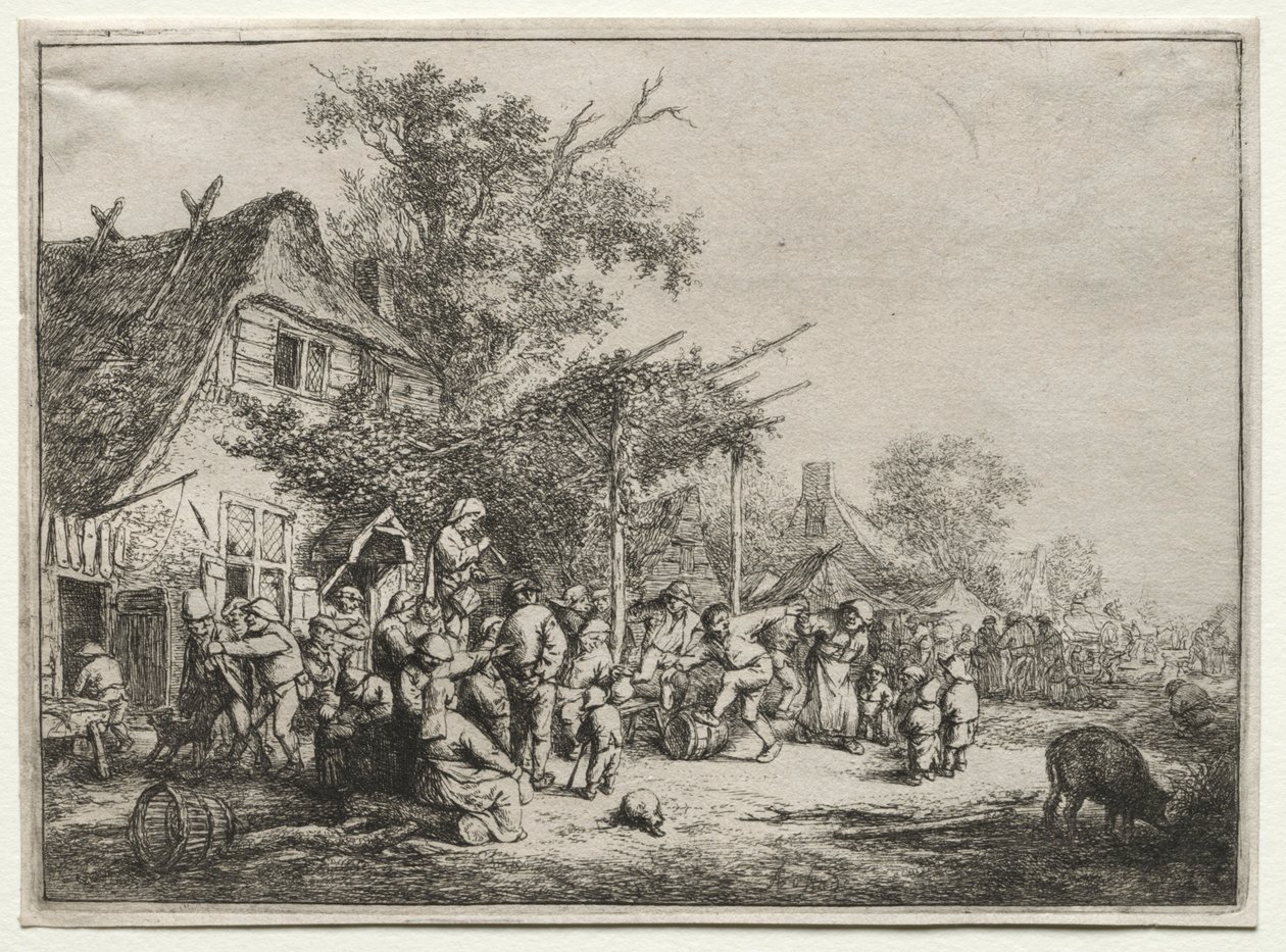 Festival Under the Trellis by Adriaen Jansz. van Ostade