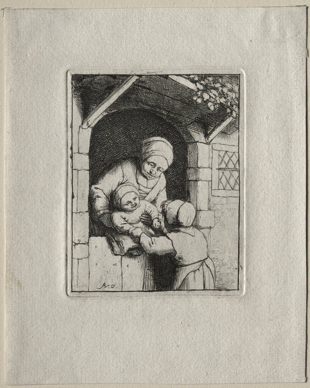 Mother and Two Children by Adriaen Jansz. van Ostade