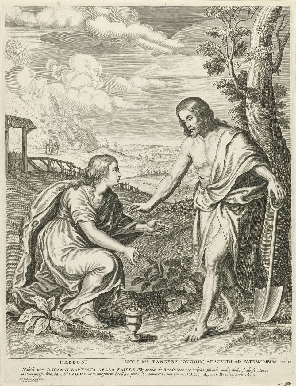 Christ Appears as a Gardener to Mary Magdalene by Adriaen Lommelin