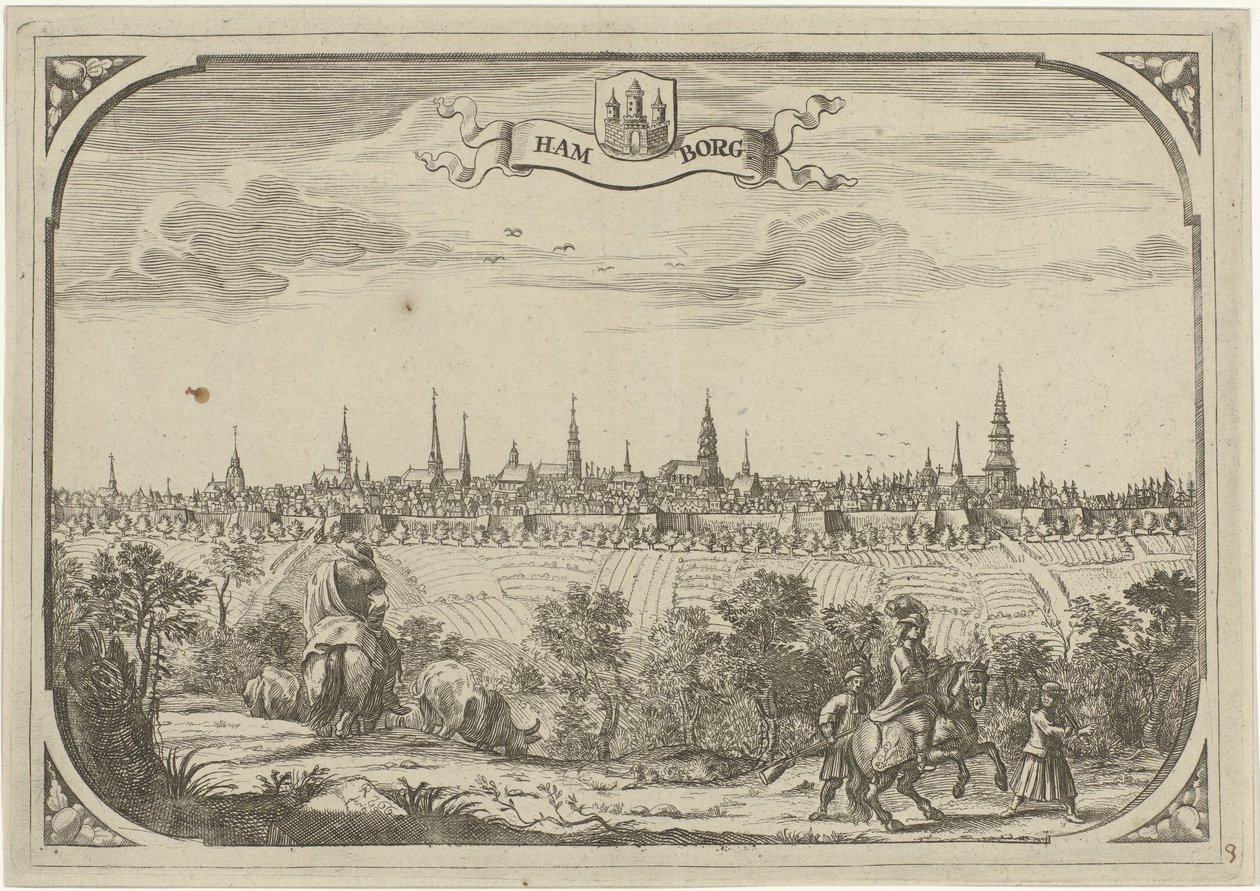 View of the City of Hamburg by Adriaen Oudendijck