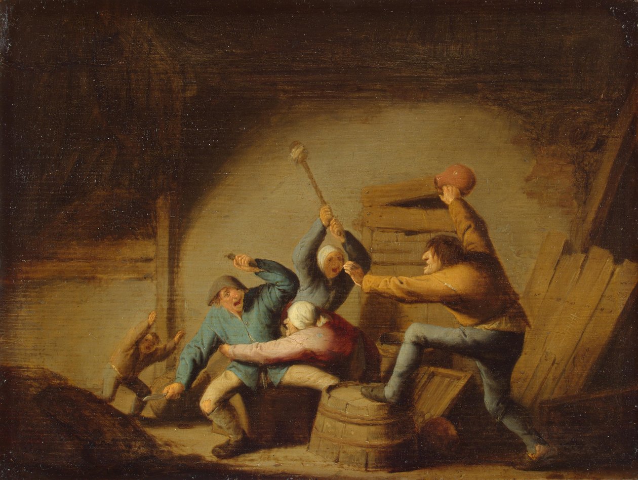 Brawl by Adriaen van Ostade