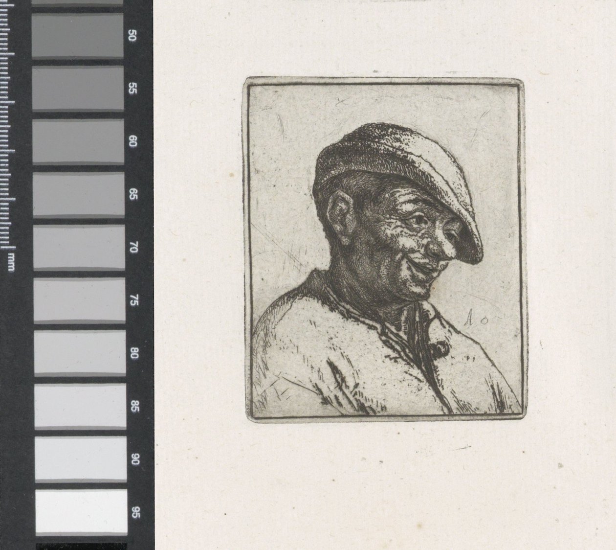 Bust of a Laughing Peasant by Adriaen van Ostade