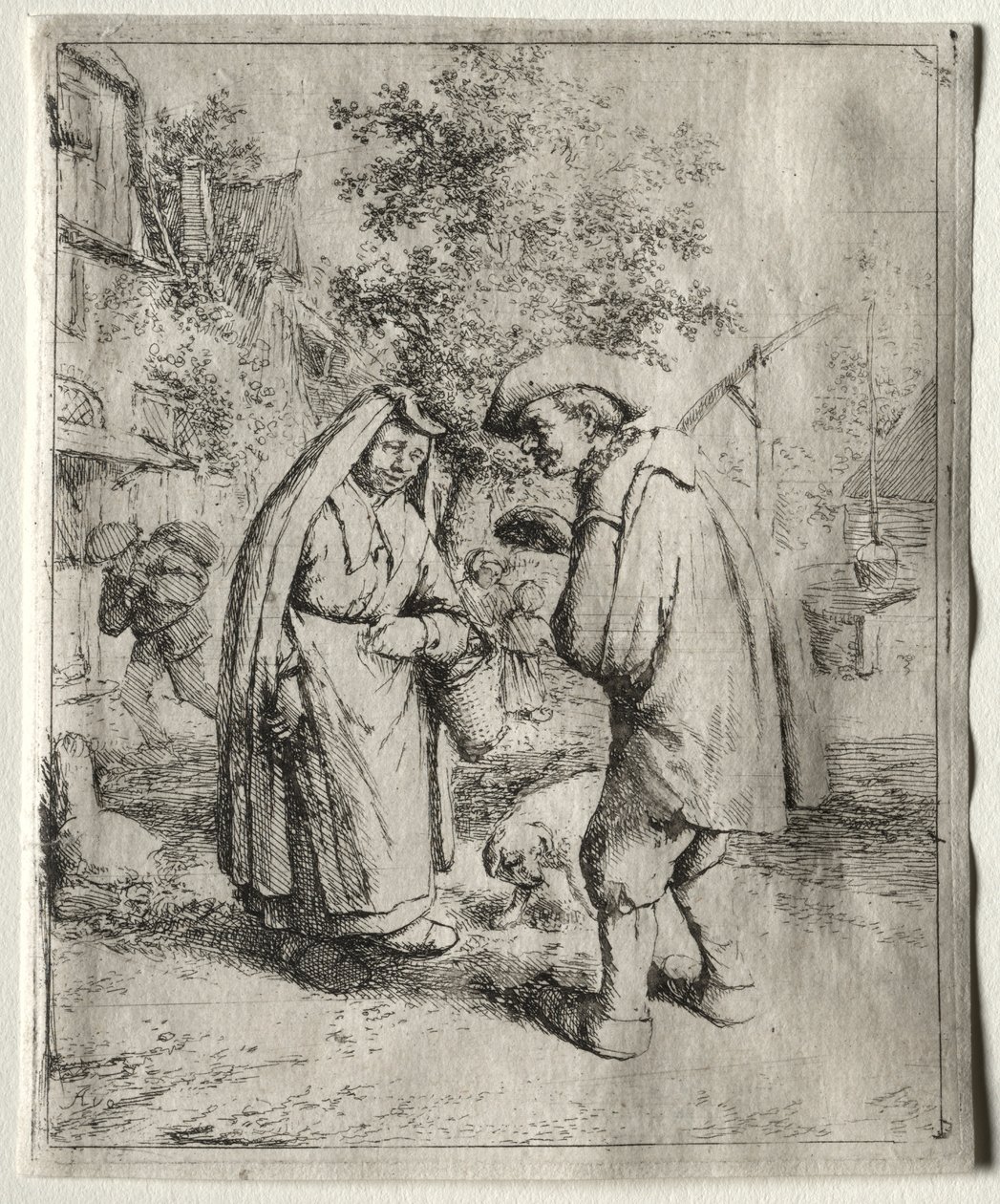 Man Conversing with a Woman by Adriaen van Ostade