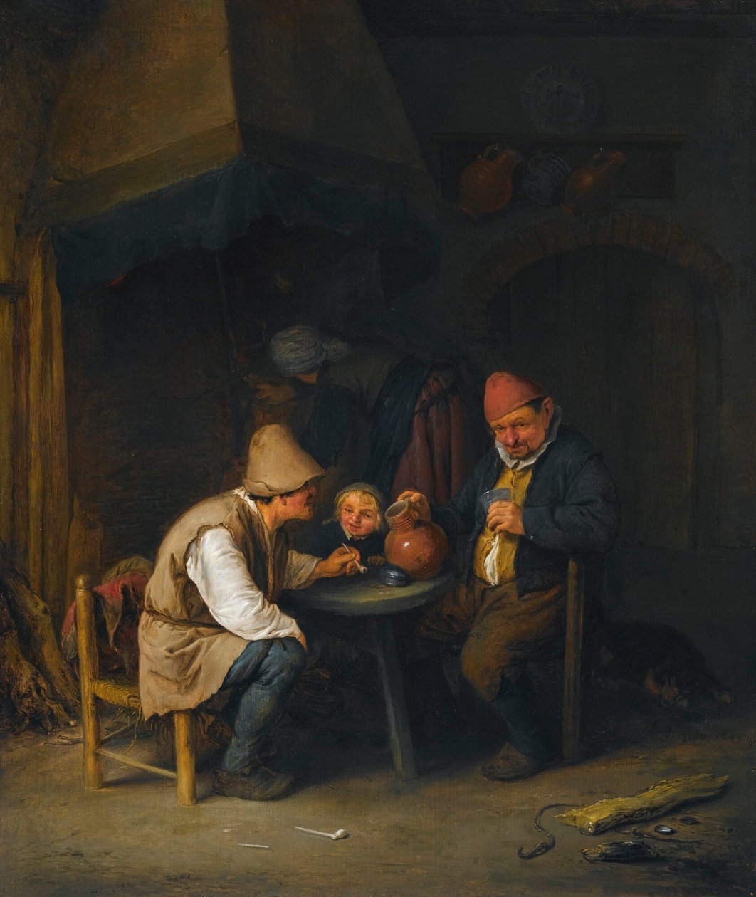 Peasant Family in an Interior by Adriaen van Ostade
