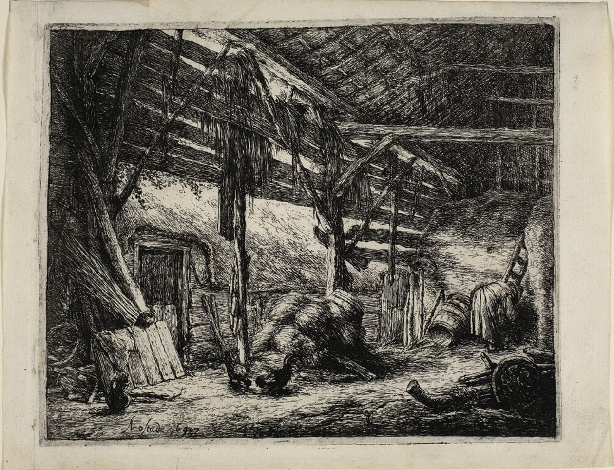 The Barn by Adriaen van Ostade