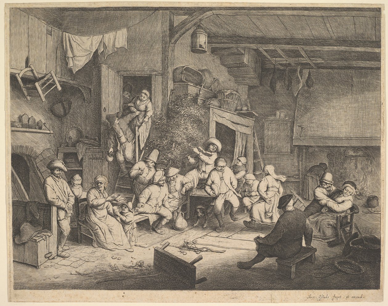 The Dance at the Inn by Adriaen van Ostade