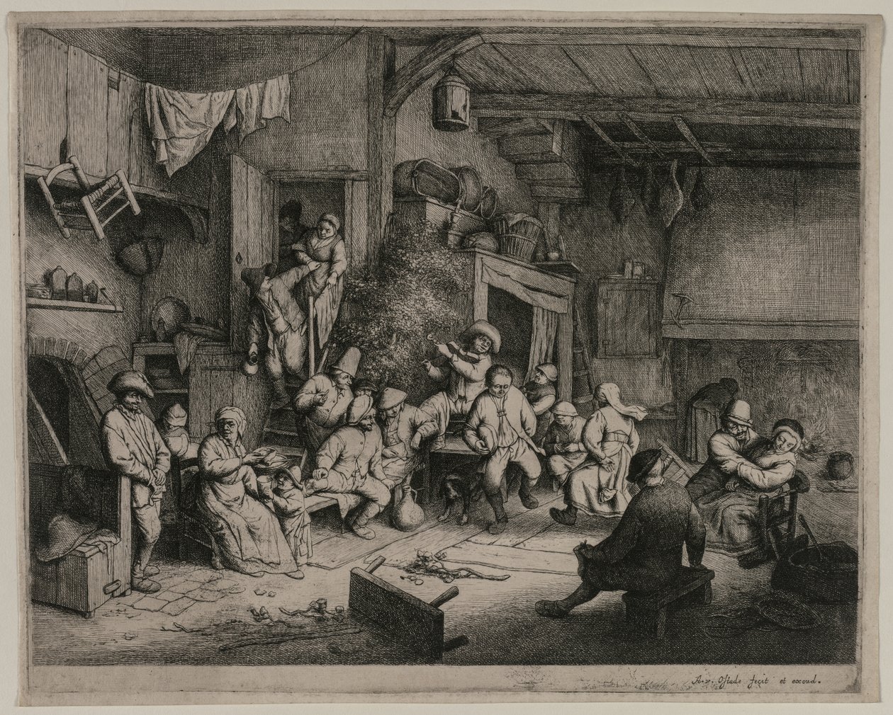 The Dance in the Inn by Adriaen van Ostade