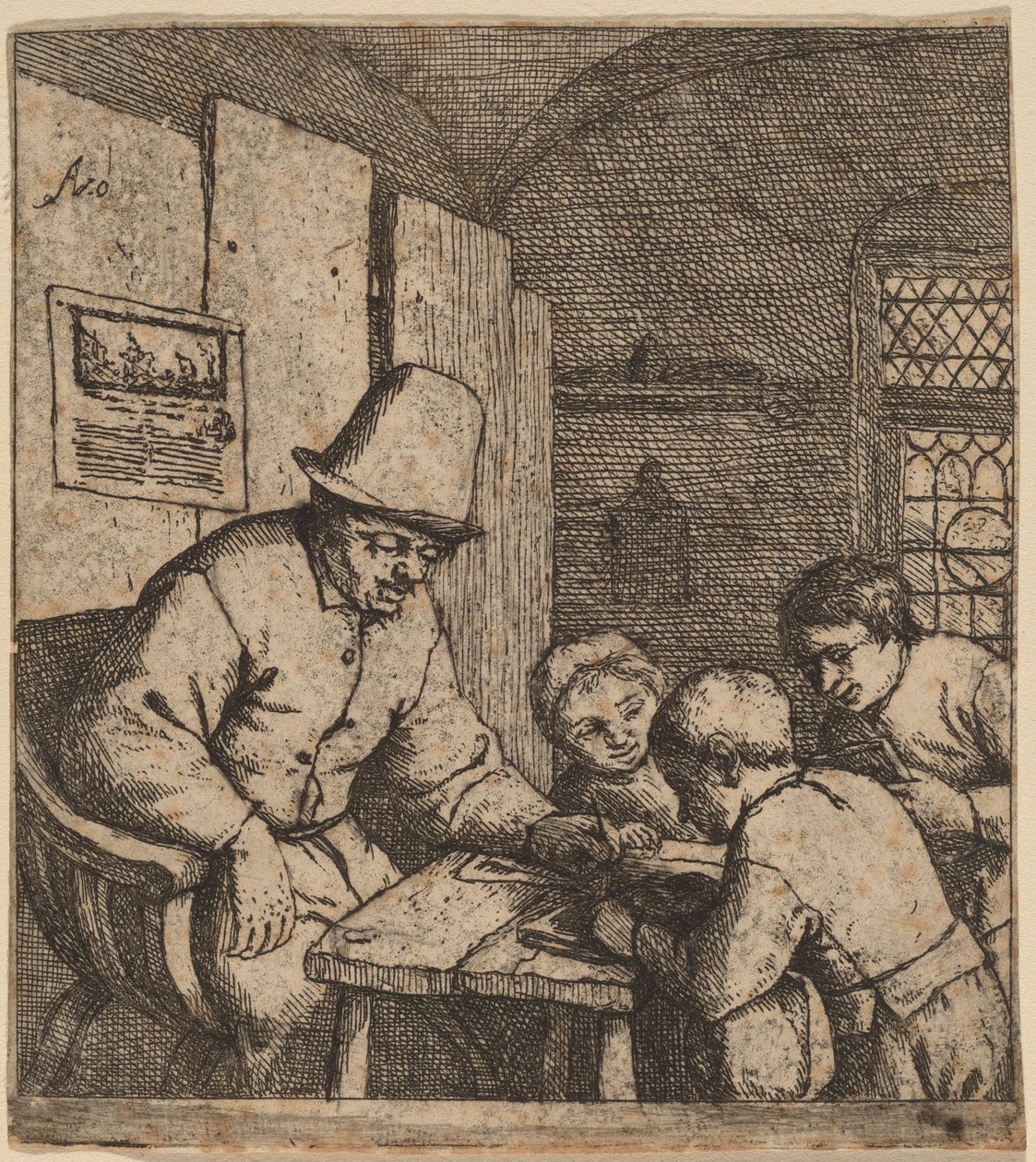 The Schoolmaster by Adriaen van Ostade