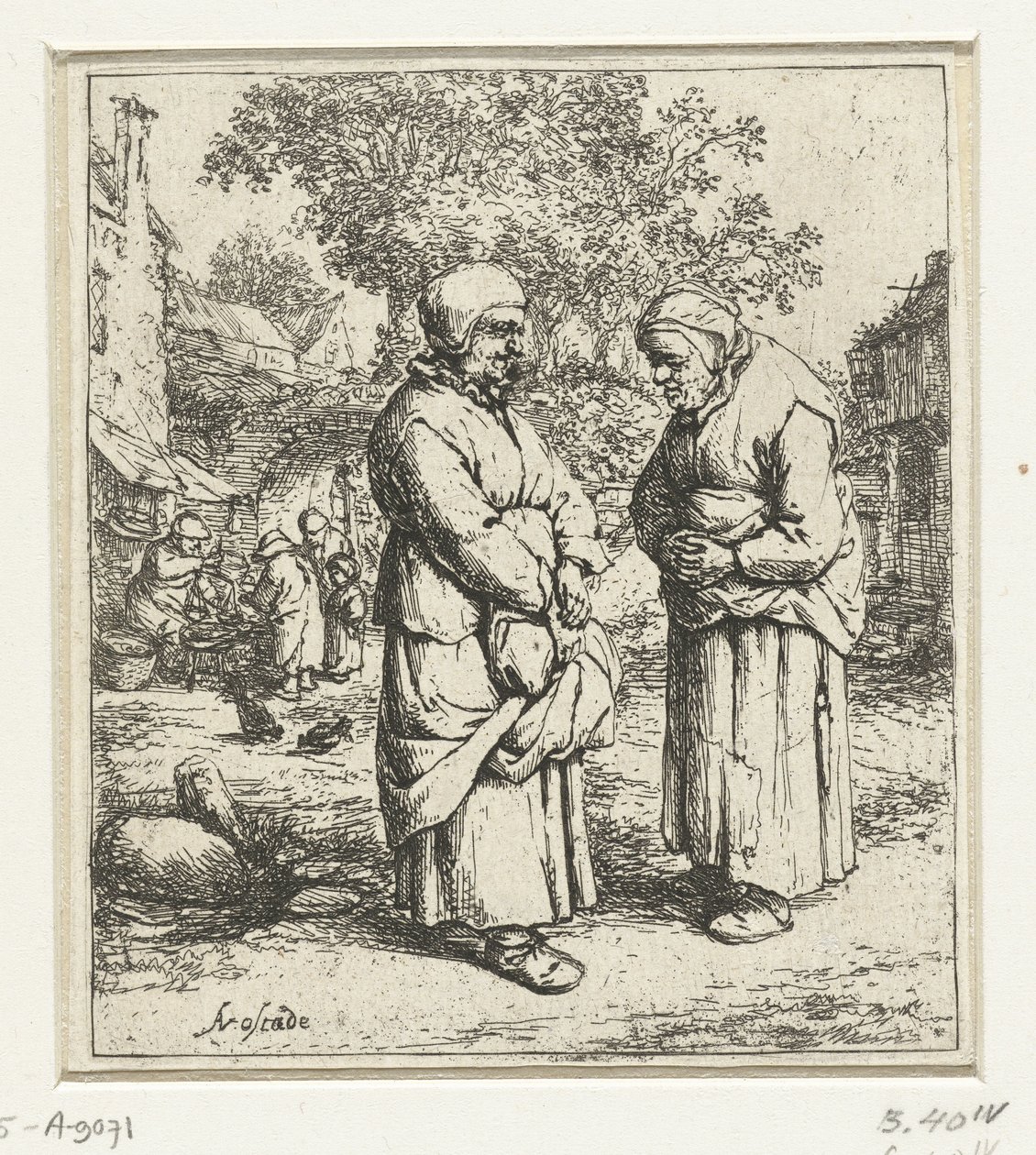 Two Old Women in Conversation by Adriaen van Ostade