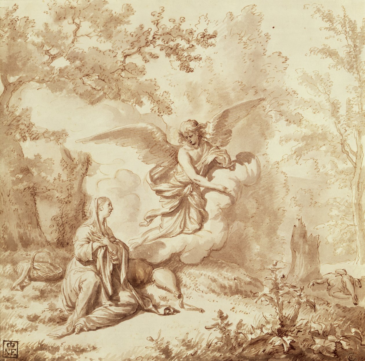 Hagar in the Wilderness by Adriaen van de Velde