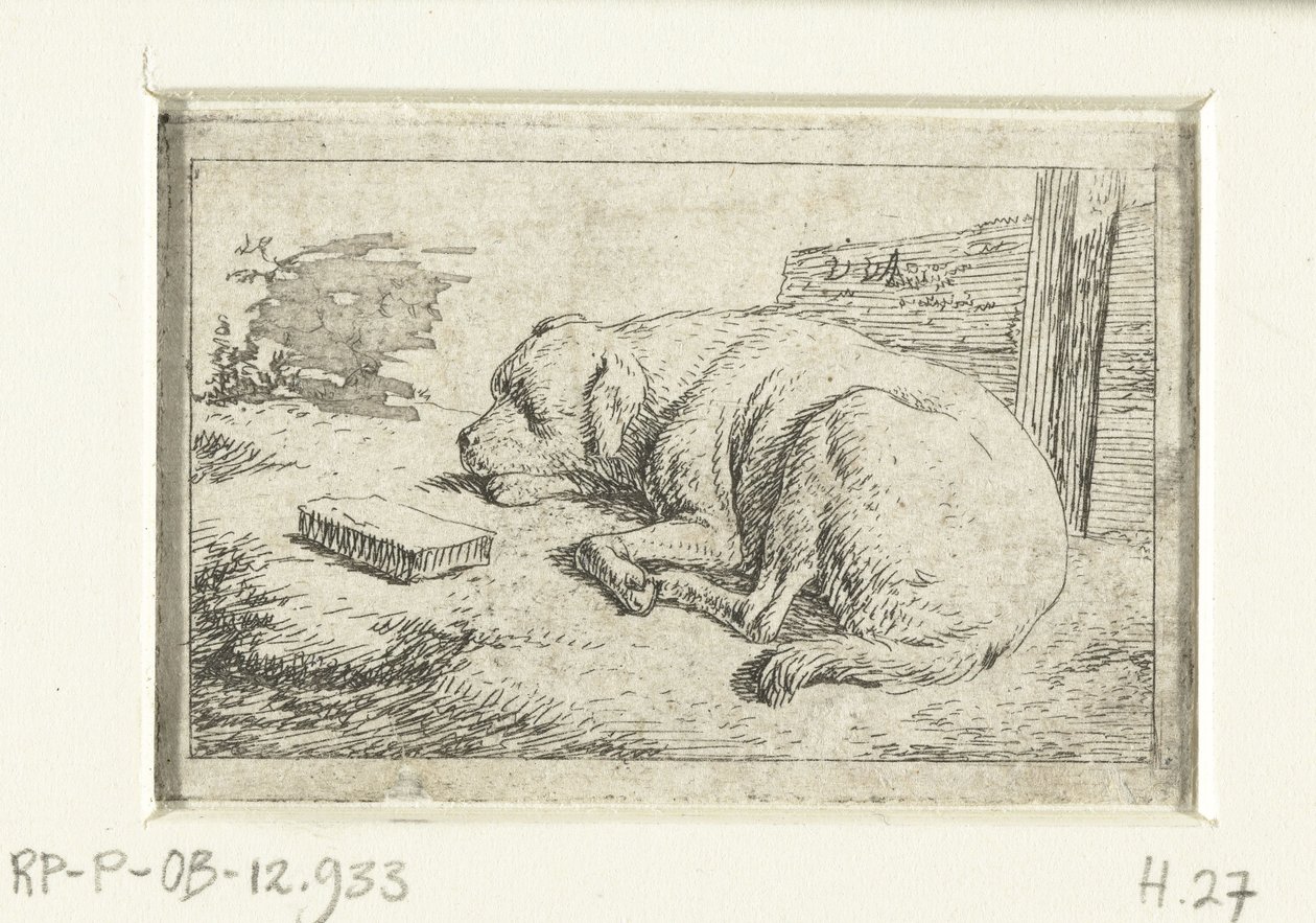 Sleeping Dog by Adriaen van de Velde