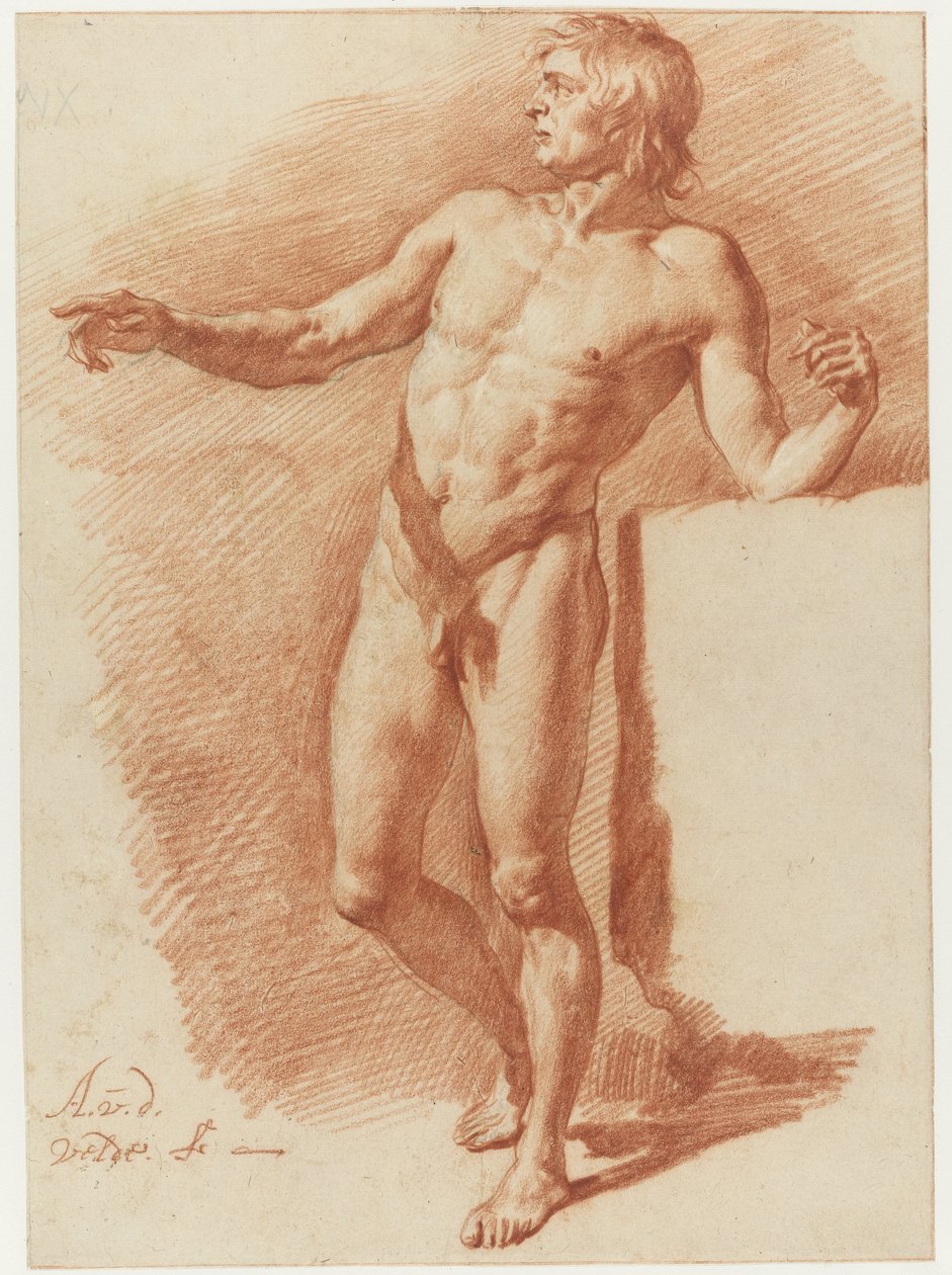 Standing Male Nude by Adriaen van de Velde