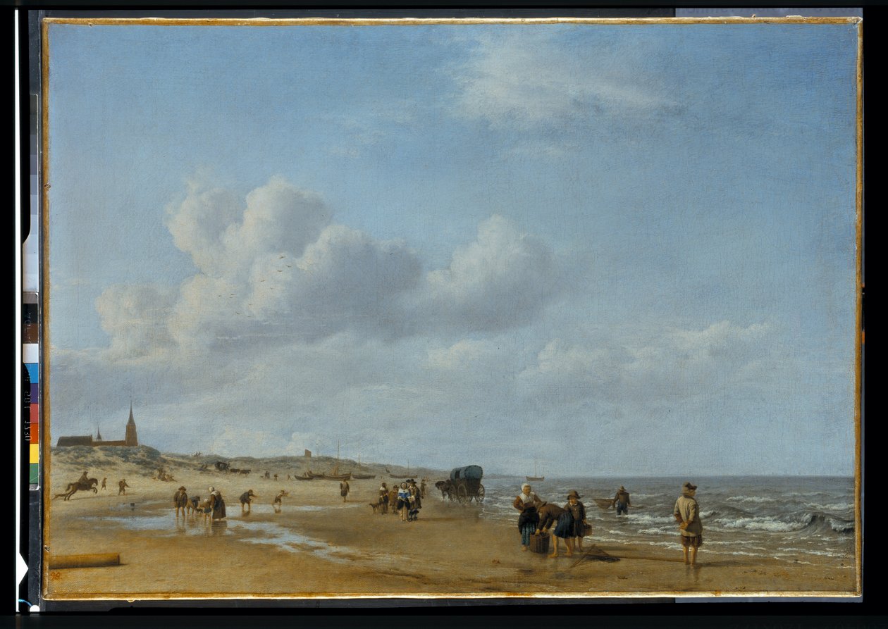 The Beach at Scheveningen by Adriaen van de Velde