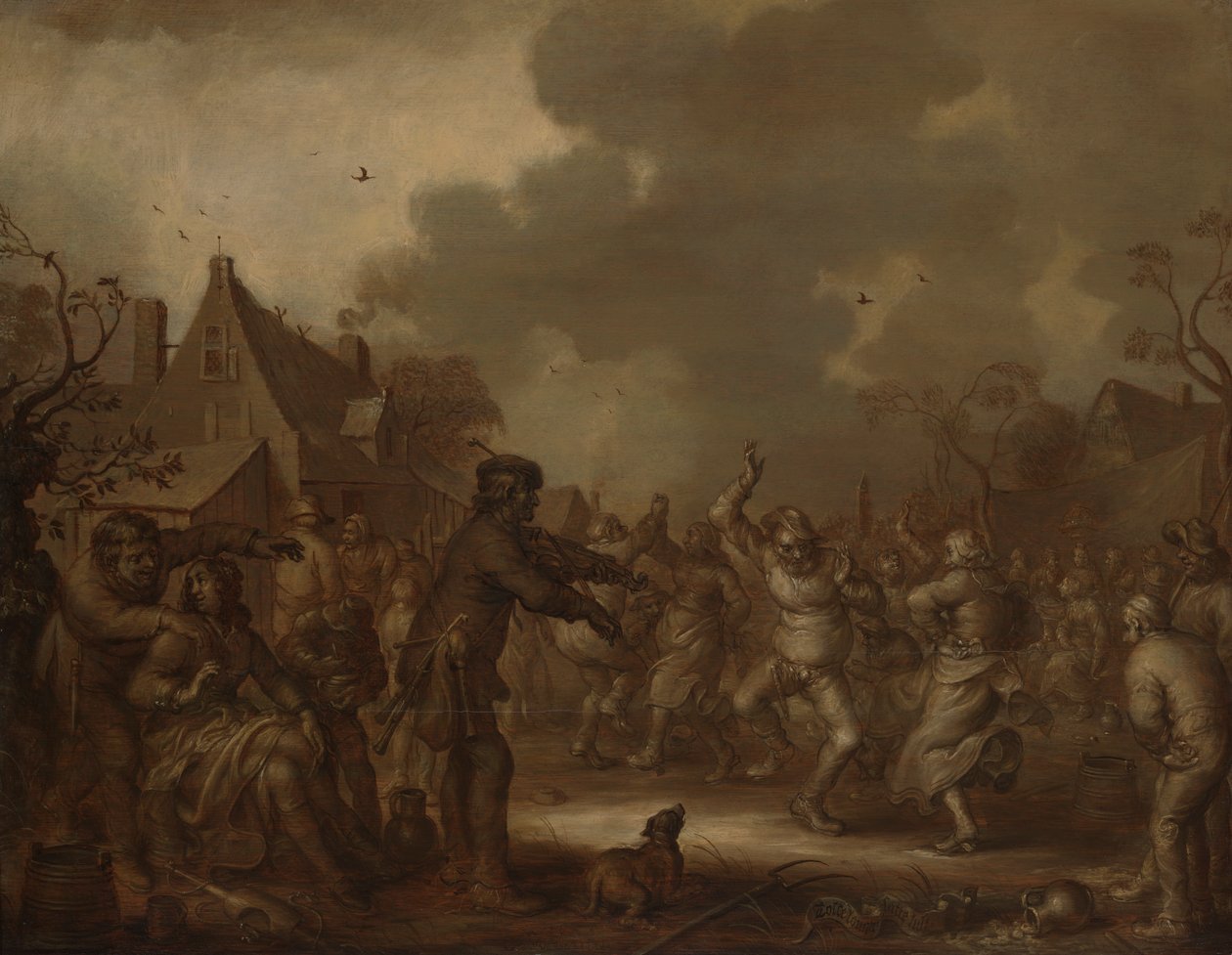 Peasants Dancing by Adriaen van de Venne