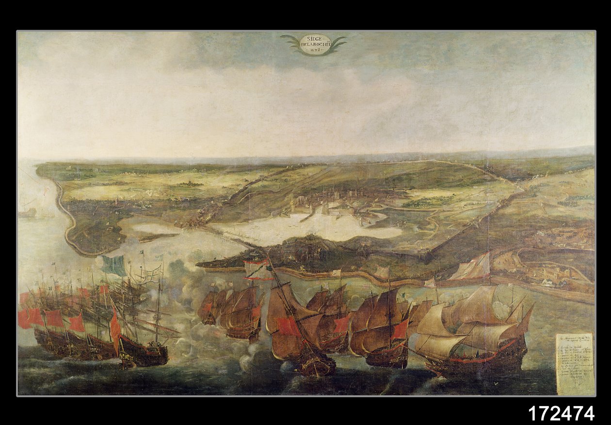 The Siege of La Rochelle in 1628 by Adriaen van der Cabel