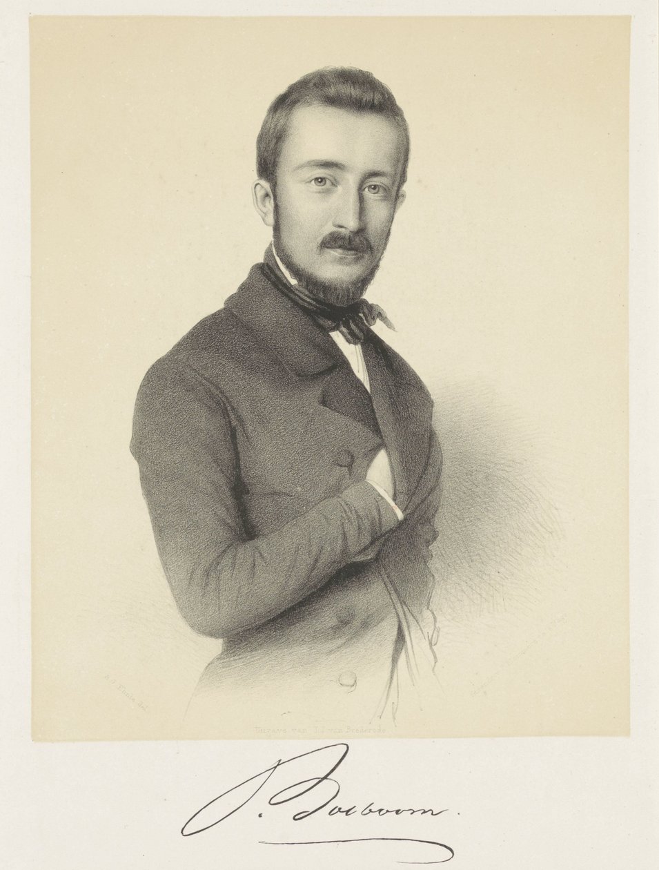 Portrait of Johannes Bosboom by Adrianus Johannes Ehnle
