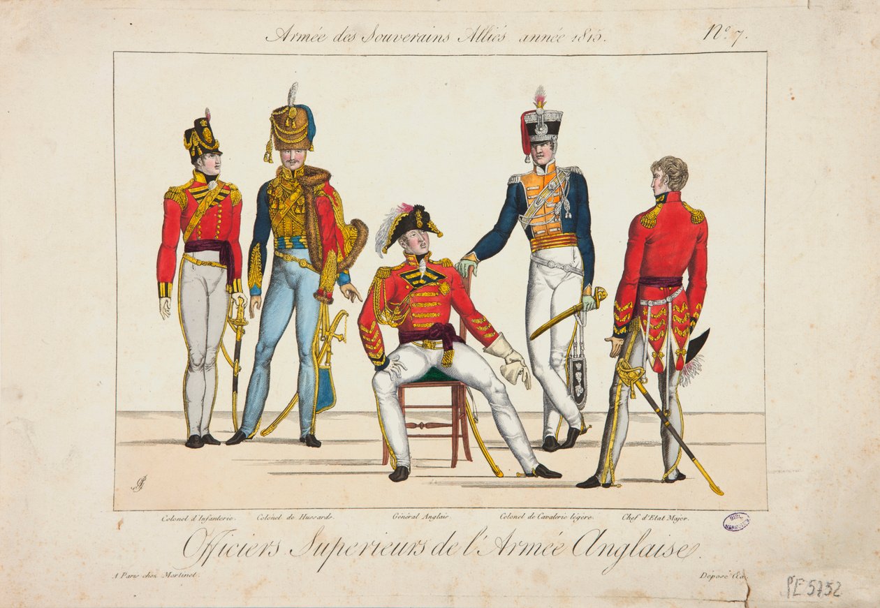 Superior Officers of the English Army, Army of Allied Sovereigns by Adrien Pierre Francois Godefroy