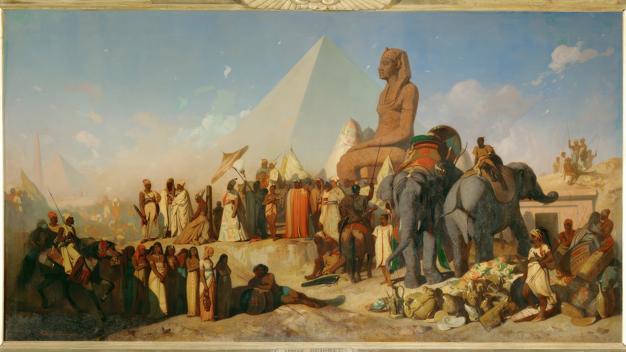 Cambyses and Psammetichus by Jean Adrien Guignet