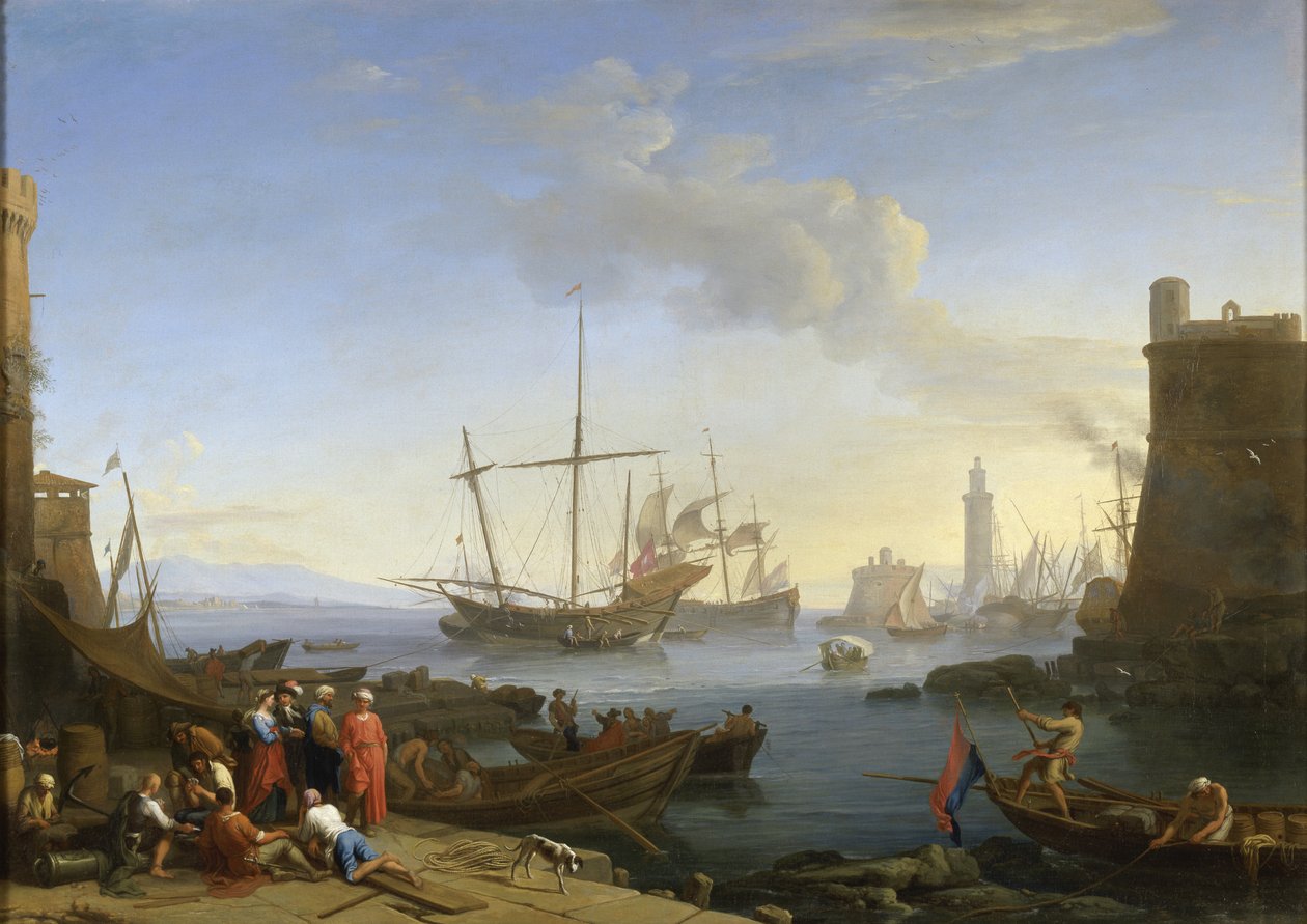 Seaport, 1726 by Adrien Manglard