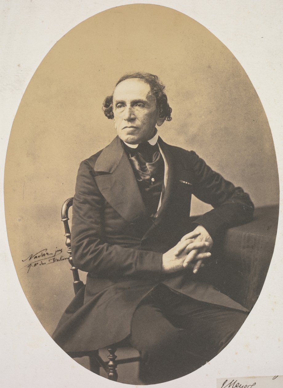 Portrait of Giacomo Meyerbeer (1791-1864) by Adrien Tournachon