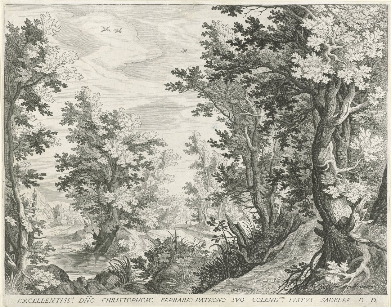 Forest Landscape by Egidius  Sadeler (II)