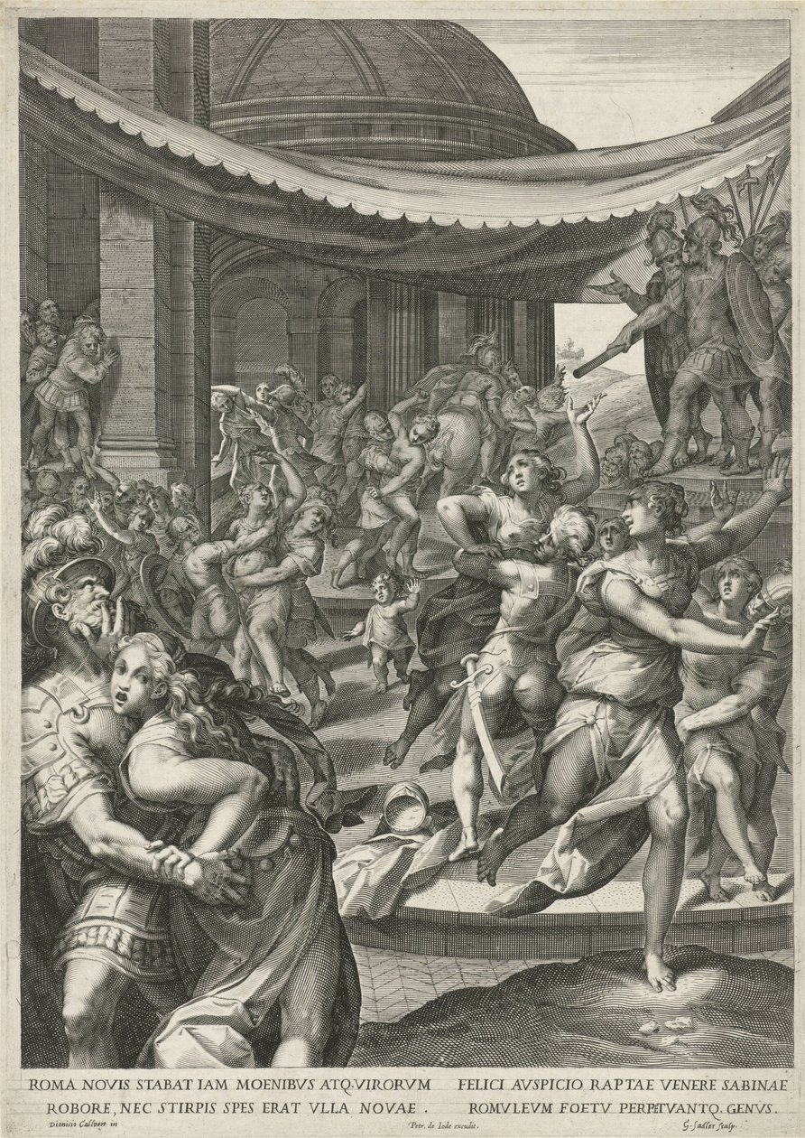 Rape of the Sabine Women by Egidius  Sadeler (II)