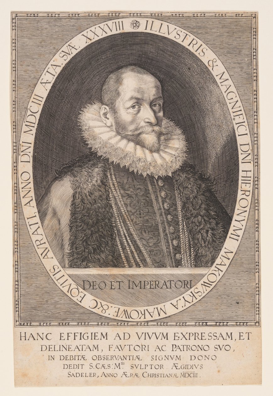 Hieronymus Makofsky, Chamberlain by Aegidius Sadeler II