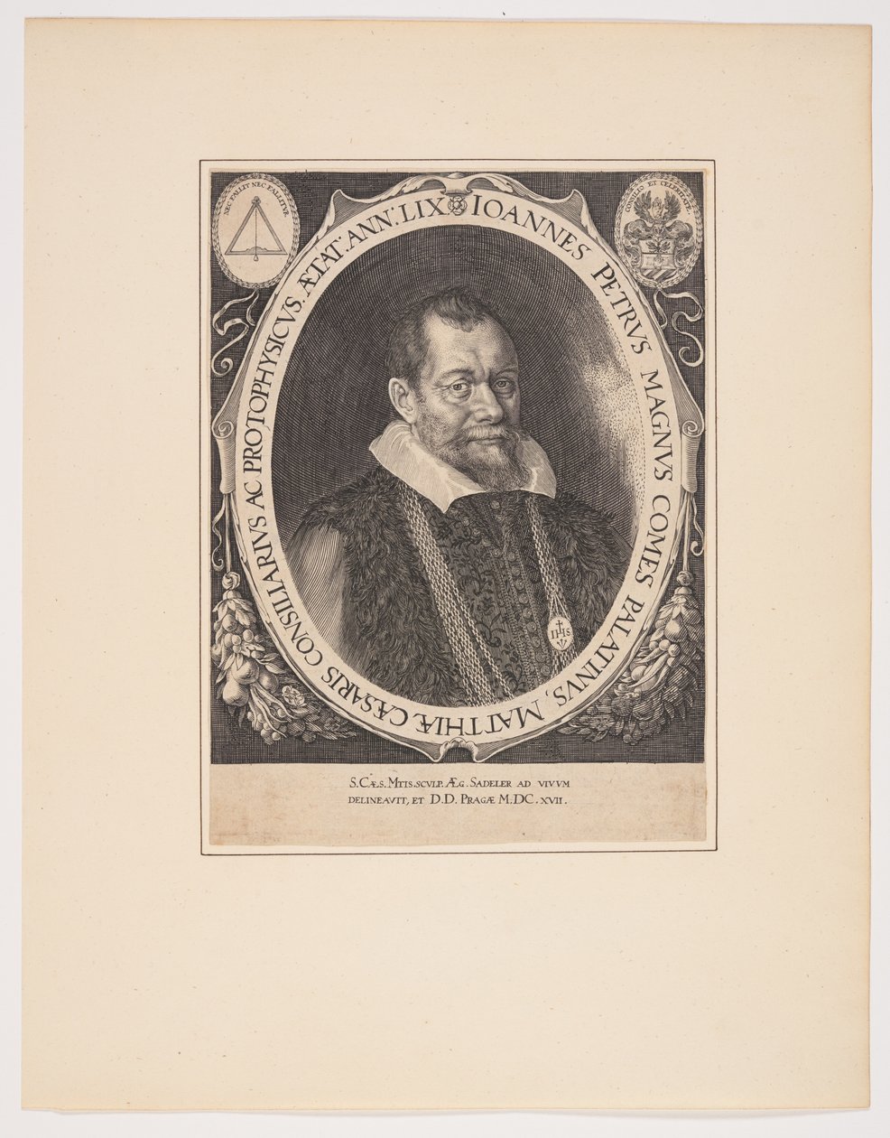 Johann Peter Magnus, Physician by Aegidius Sadeler II