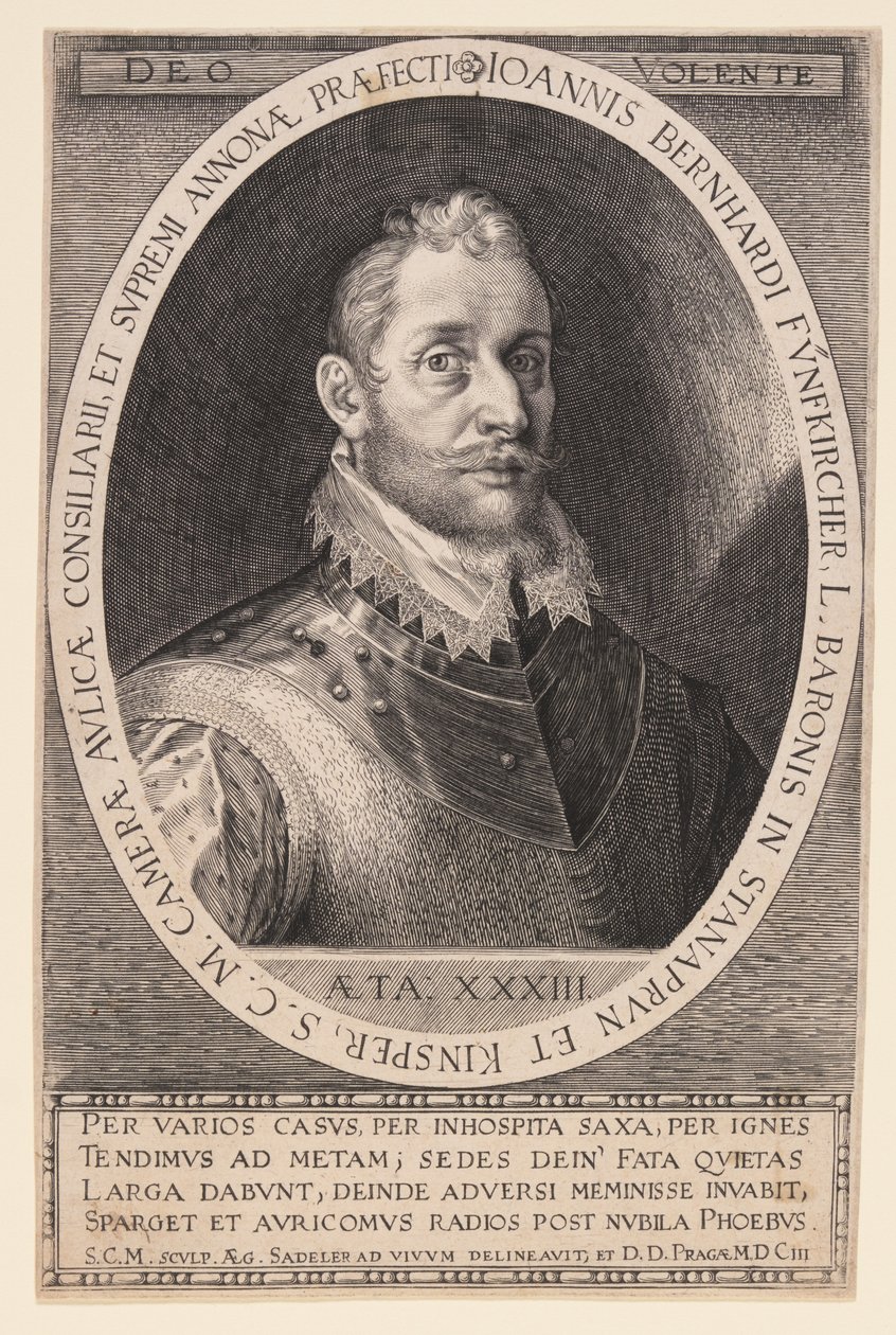 Johannes Bernhardt Fünfkircher, Baron of Stanaprun by Aegidius Sadeler II