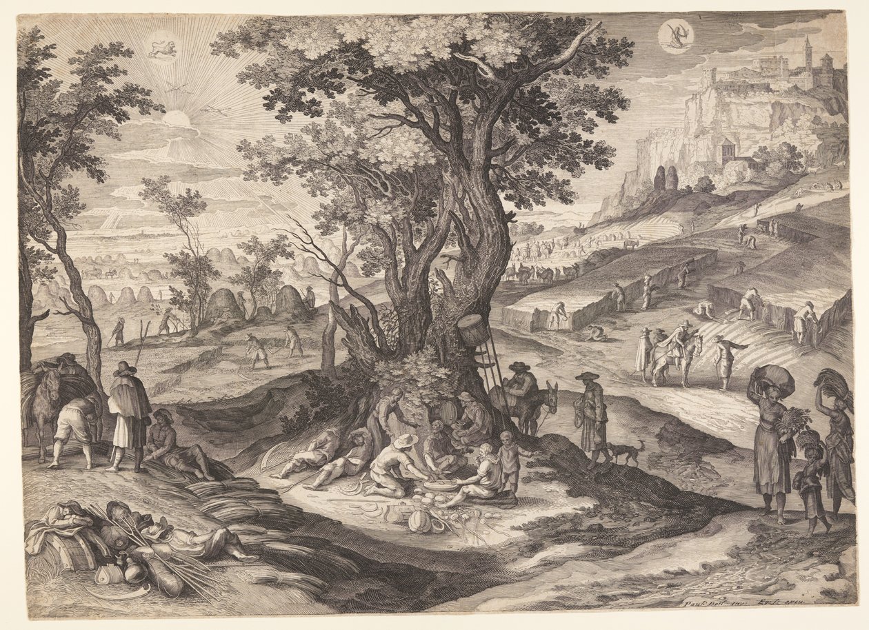 July/August, from The Twelve Months by Aegidius Sadeler II
