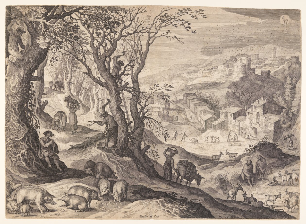 November/December, from The Twelve Months by Aegidius Sadeler II