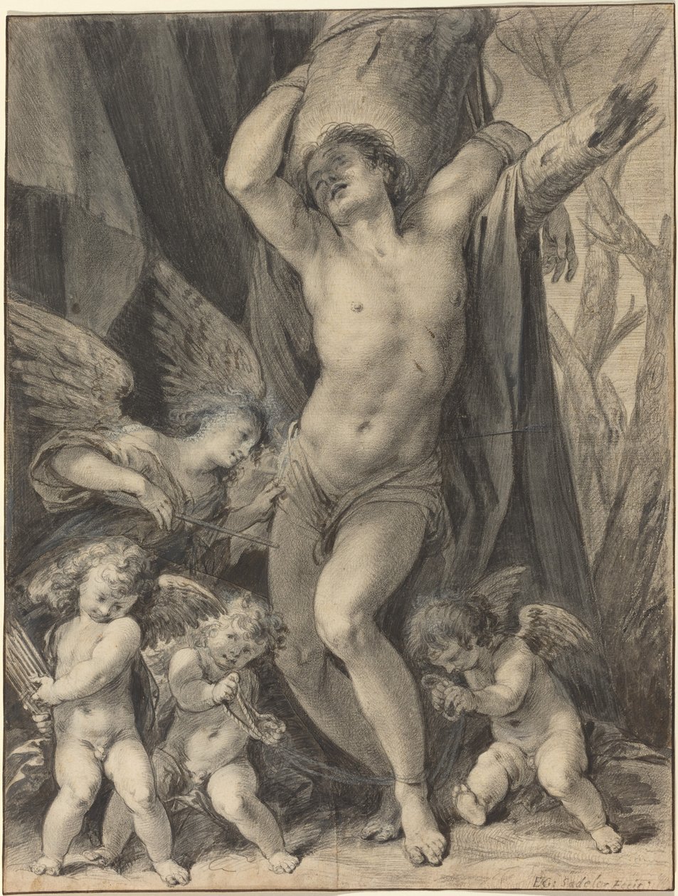 The Martyrdom of Saint Sebastian by Aegidius Sadeler II
