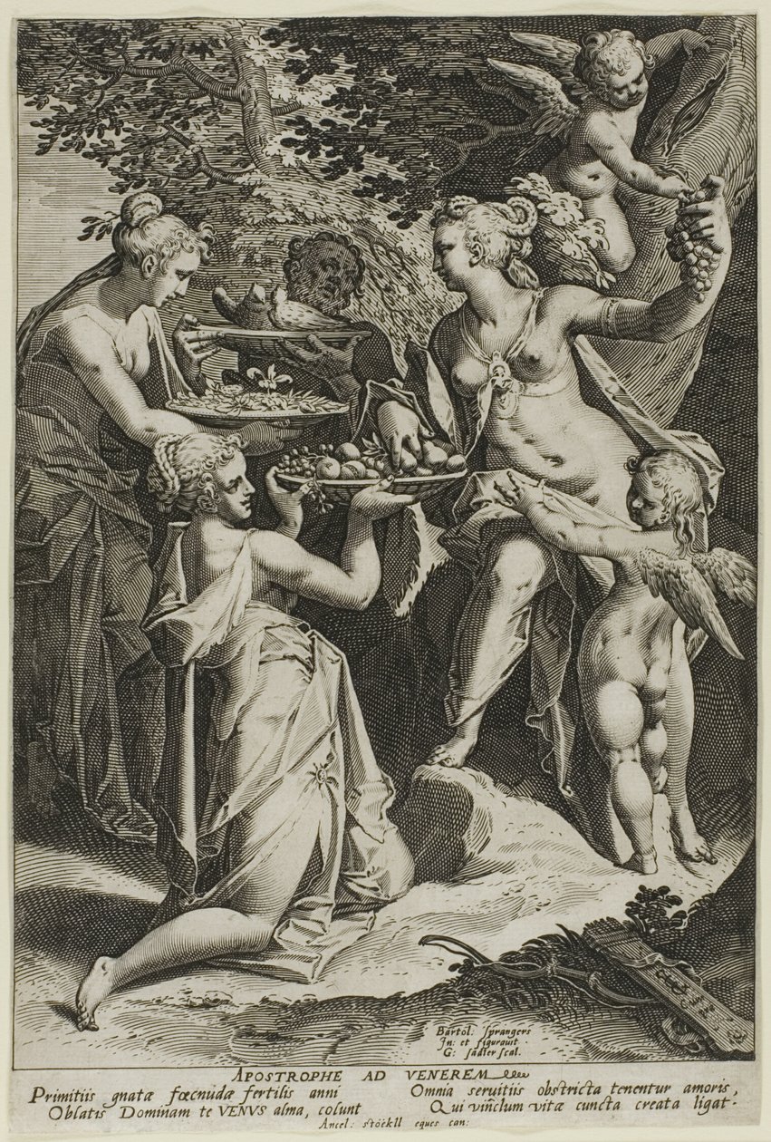 Venus Receiving Gifts by Aegidius Sadeler II