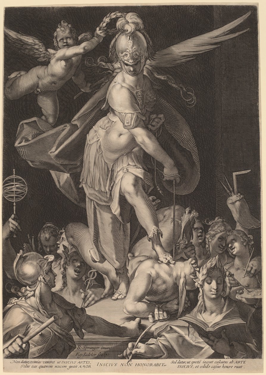 Wisdom Conquering Ignorance by Aegidius Sadeler II, after Bartholomaeus Spranger