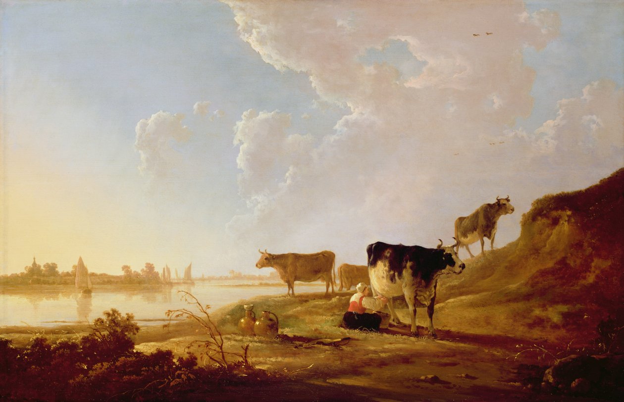 Cows near a River by Aelbert Cuyp