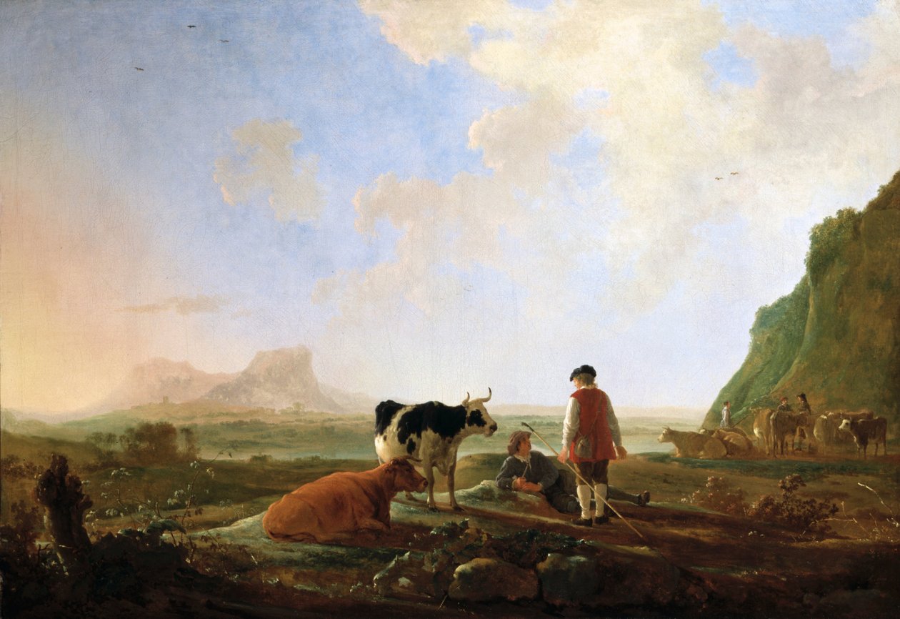Herdsmen with Cows by Aelbert Cuyp