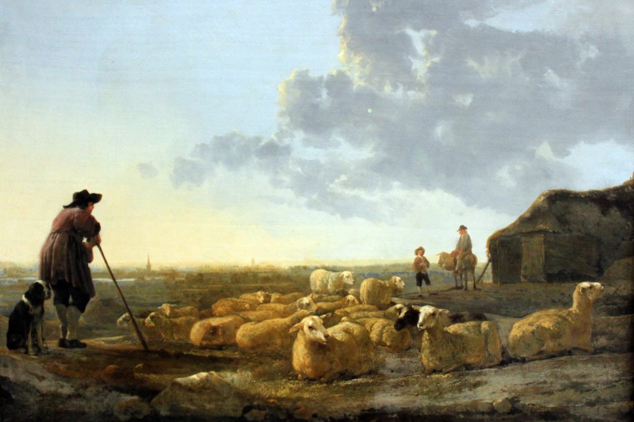 Sheep Herd on the Pasture by Aelbert Cuyp