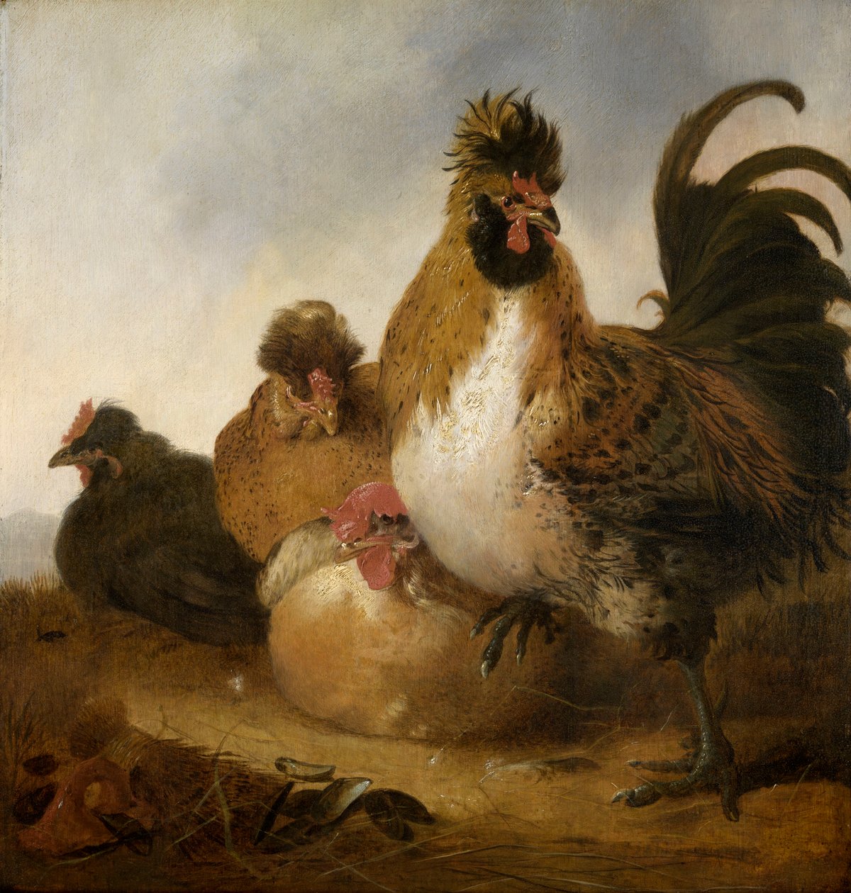 A Cock and Hens by Aelbert Cuyp