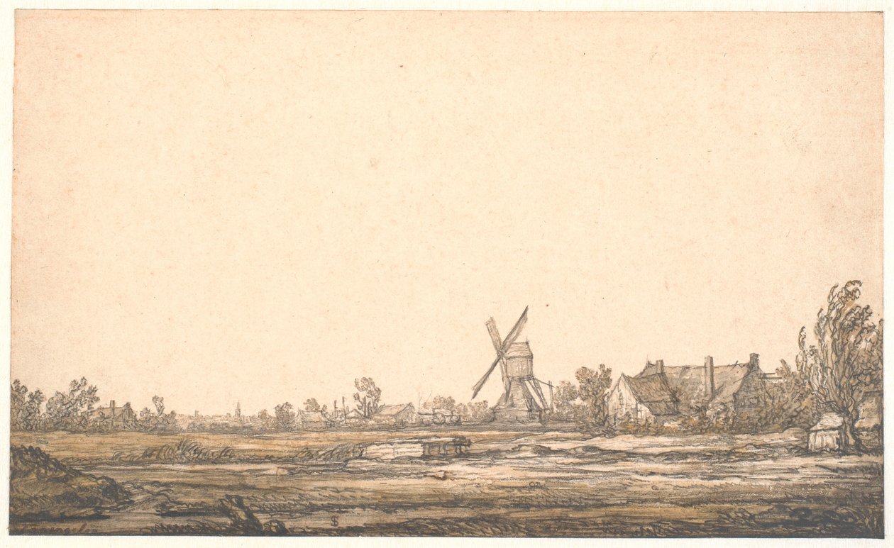 Landscape with a Mill by Aelbert Cuyp