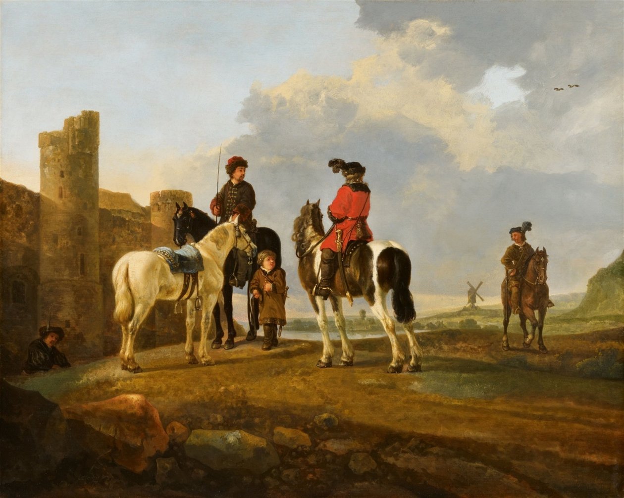 Riders at Rest by Burg Ubbergen by Aelbert Cuyp