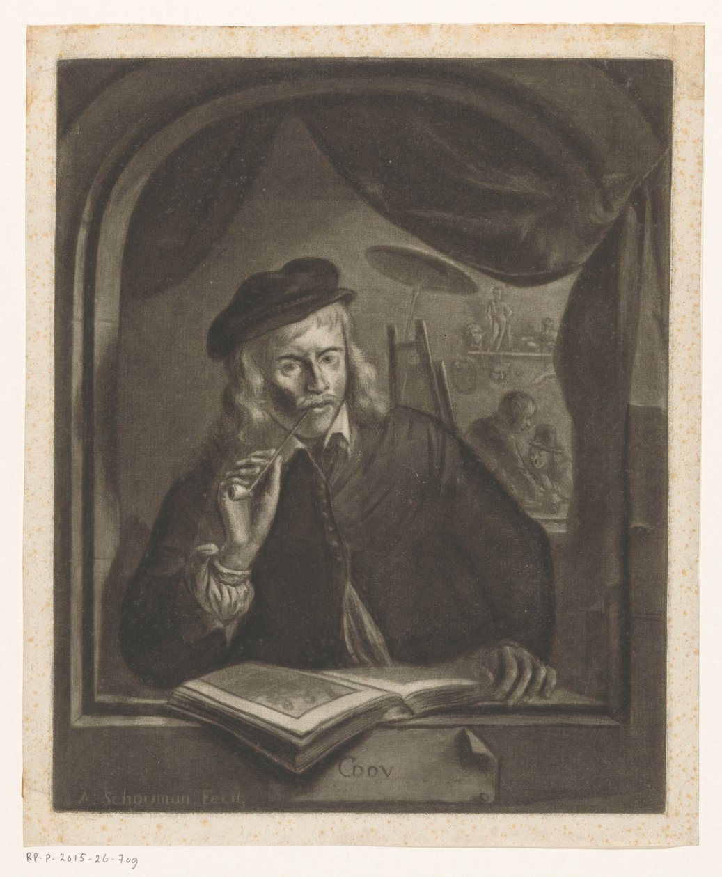 Self-Portrait of Gerard Dou by Aert Schouman
