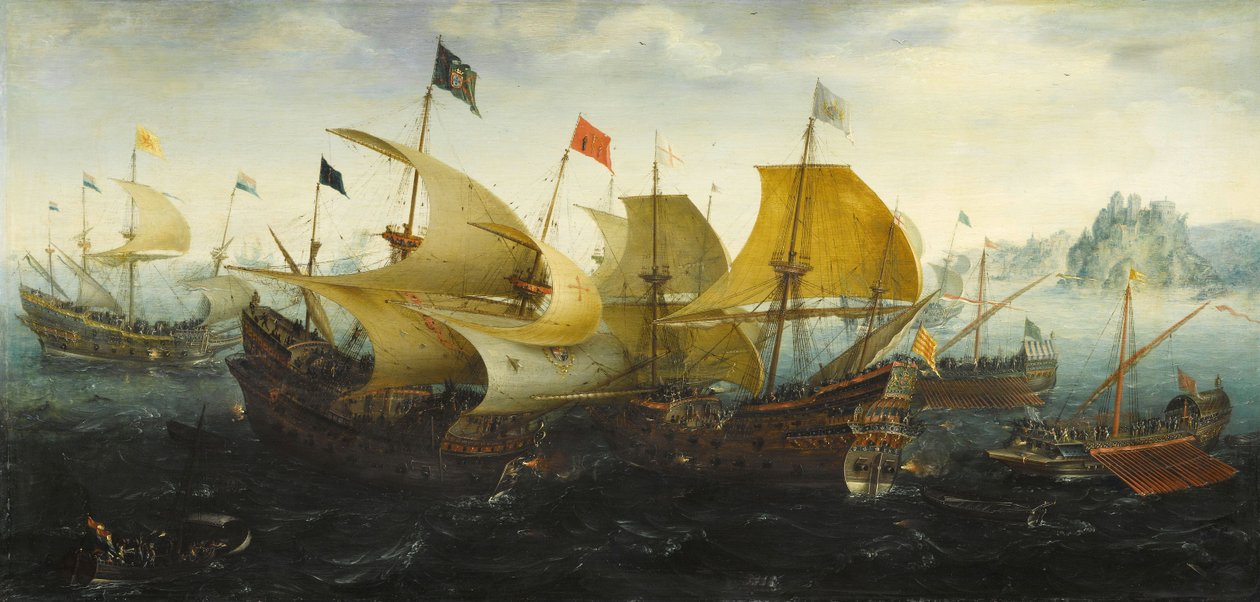 The Battle of Cadiz of 1587 by Aert van Antum